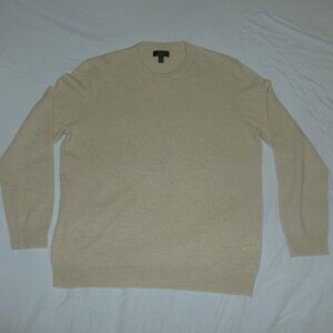 Cashmere Club Room Luxury Sweater Men's XL Oatmeal Heather Tan Crew Neck